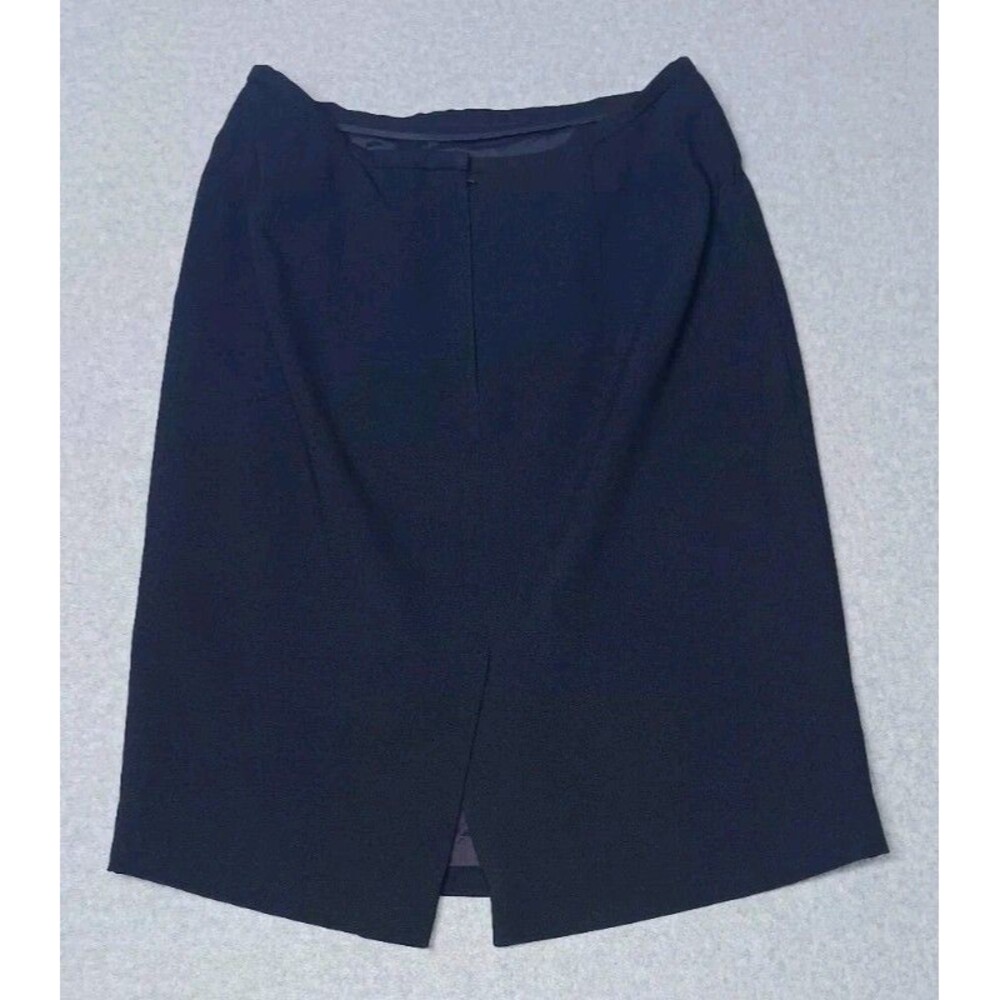 Evan Picone Petites Pencil Midi Skirt 12 Midnight Blue Quiet Luxury Old Money - Picture 12 of 12